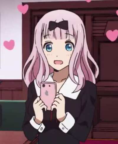 Fujiwara surrounded by hearts