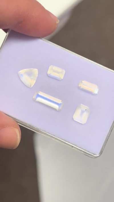 Moonstone deal for Saturday &hellip; Faceted moonstones 5 stones      5.6 ct  Not much colors but they are cheap  stones one has small inclusion in it  $250 plus shipping .