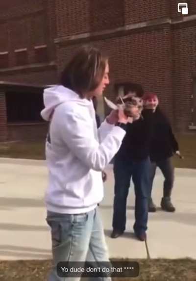 Some dumbass kid in my town was dared to do this. (NSFW)