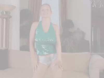 Christina Model - Shiny Turquoise Shirt