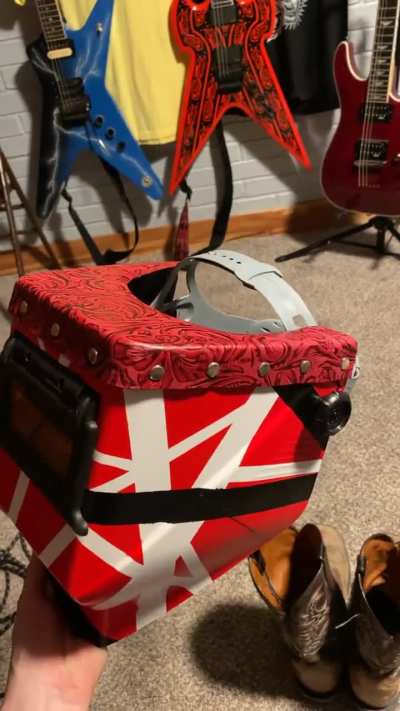My custom Van Halen welding hood I made