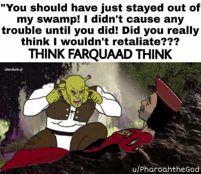 I dubbed /u/PharoahtheGod's Shrek/Omni-man meme with the Shrek voice from uberduck.ai