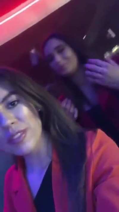 Random Guy Kissing a Lady Taking a Selfie Making Her Scream