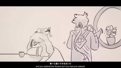 "perhaps familiar sights may yet appear new once more" | zhongli birthday animatic (semi-colored/edited repost)