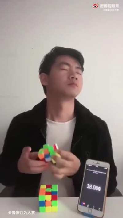 Solving rubik's cube.