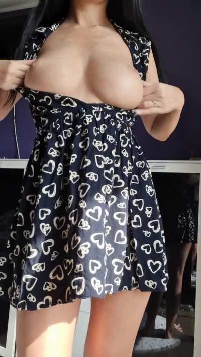The correct way to wear a dress is to drop it on the floor