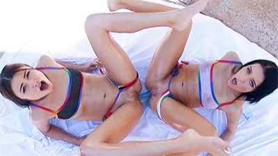 Adria Rae &amp;amp; Megan Rain - Holed - Best Friends Anal