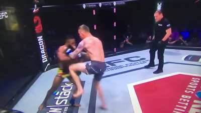 i know it&rsquo;s not UFC but this dude knocked down the ref in an EFC championship fight (the ref had to be changed)