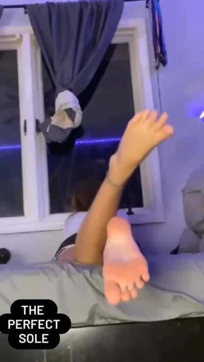 soles on the bed