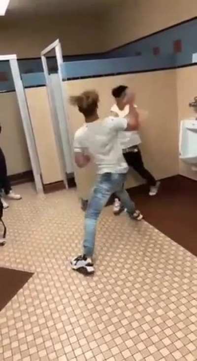 Slap box in the school bathroom