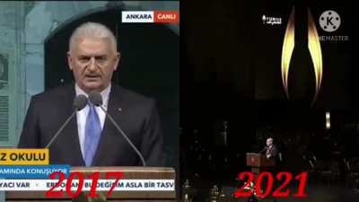 2017 yılında Binali Yıldırım'ın konuşmasının aynısını 2021 yılında yapan bir cumhurbaşkanımız var.
