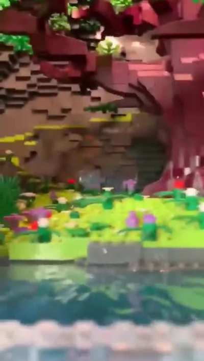 LEGO wall with secret rooms