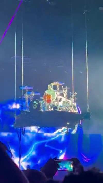 Travis&rsquo; drum solo during Ghost on the Dance Floor Friday night in LA from the pit
