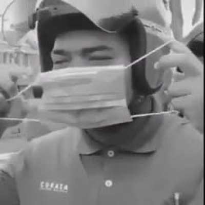 to put the mask
