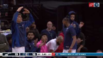 [Highlight] The Jazz forget to guard Naz Reid and he goes for the slam dunk