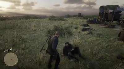Odriscoll gets knocked out and his gun kills him
