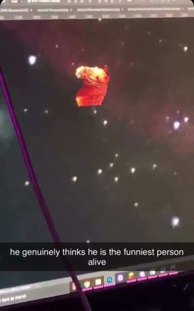 Candid footage of me breaking down my astrophotography to my girlfriend