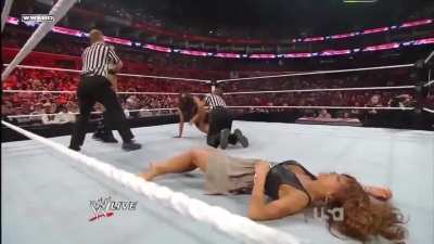 The Bella Twins leave Eve laying 