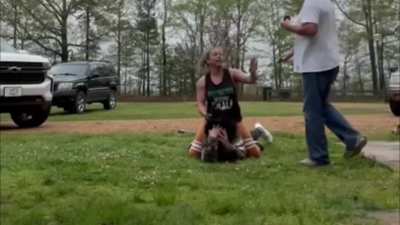 "tell me fuckin ass whoop" - bat attack in fight