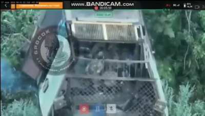 First captured Russian turtle tank along with its crew. By the 22nd Mechanized Brigade of Ukraine.