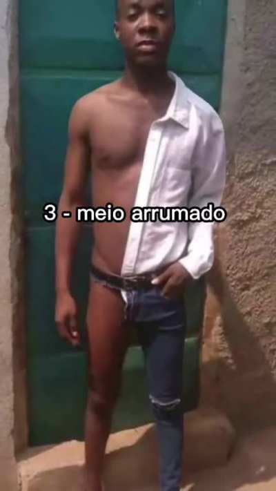 Homen das car&ccedil;a arriada