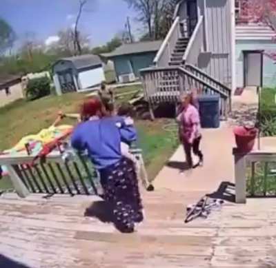 A family having a day out in the privacy of their own yard then this happens&hellip;