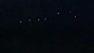 Incredible footage of lights moving at unreal speeds over the Atlantic