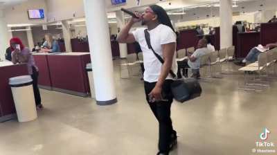 Rapper &ldquo;performing&rdquo; at a DMV