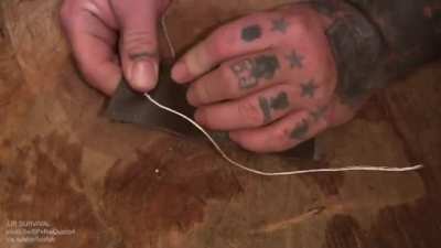 How to sew with a Swiss Army knife awl