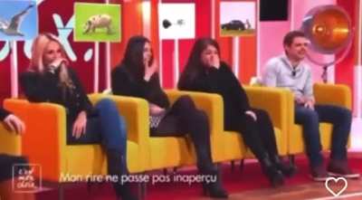 French TV show invited people with unusual laughs to sit together&hellip;..