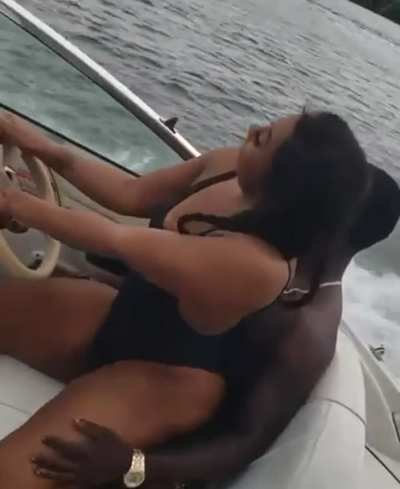 On the jet ski!?