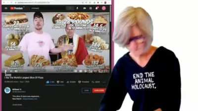 That vegan teacher getting triggered by Mr beast part 2