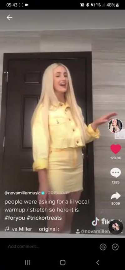 Singer's vocal warm-up