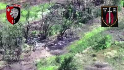 Ukrainian 63rd Mechanized Brigade used ground drones to park large high explosive payloads in Russian-occupied tree lines, observing the location and detonating the drones/munitions as enemy infantry pass by