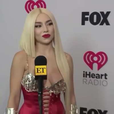 Singer Ava Max says she's a huge Elton John fan, then can't name a single song of his