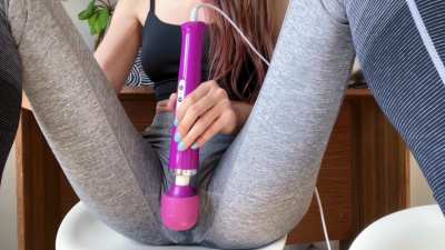 Big Purple Toy makes her soak