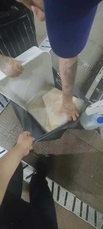 Suteba tirando comida