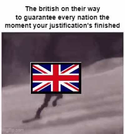 *Insert any nation you can think of* Is being guaranteed by the United Kingdom