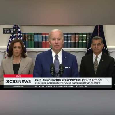 President Biden accidentally read the words "End of quote. Repeat the line" from a teleprompter.
