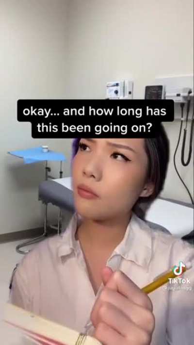Me at the doctor's office with my mom