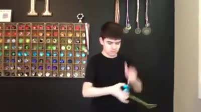 Yoyo champion Hunter Feuerstein demonstrates his "DNA" trick