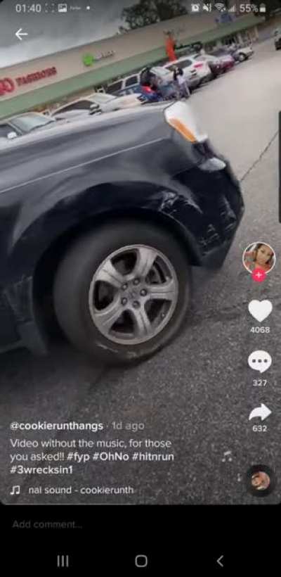 to flee the scene