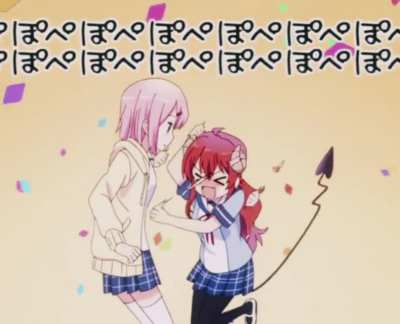 Violence in anime these days (Machikado Mazoku)