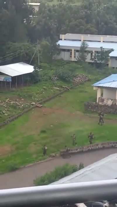 Footage Of The Ethiopian National Defense Forces In The Amhara region Engaging The Amharic Militia Known As "FANO"