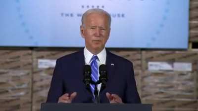 BIDEN: "When you see headlines and reports of mass firings, and hundreds of people losing their jobs, look at the bigger story...United went from 59% of their employees [vaccinated] to 99%..." 🤡