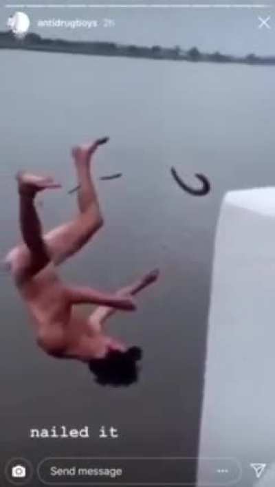 Hold my beer while I jump off the pier and shit myself