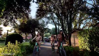 Biking &amp;amp; Exploring the Town in Our Birthday Suits