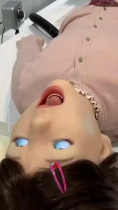 This realistic medical training robot for dentists