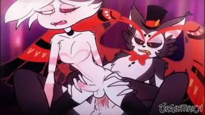 Hazbin Hotel Gay Animation Angel Dust x Husk