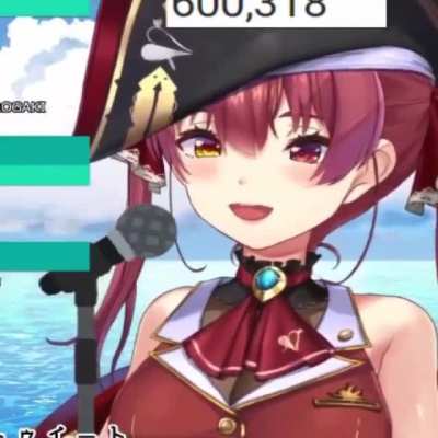 our favourite captain hit 600k! enjoy this clip from her stream of her singing &ldquo;AHOY!&rdquo; ✿◡‿◡ those sounds totally didn&rsquo;t make me question my sexuality at all..